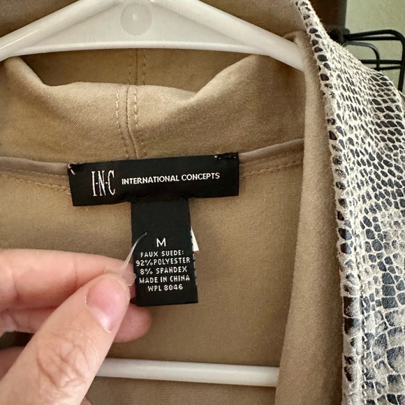 Women’s I.N.C. International Concepts Snake Print Moto Jacket NWOT! - Picture 2 of 5